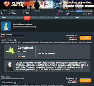 SuperThief Facebook app